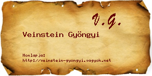Veinstein Gyöngyi névjegykártya